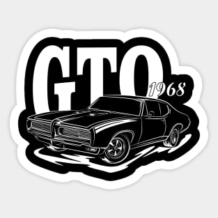 GTO 1968 (White Print) Sticker